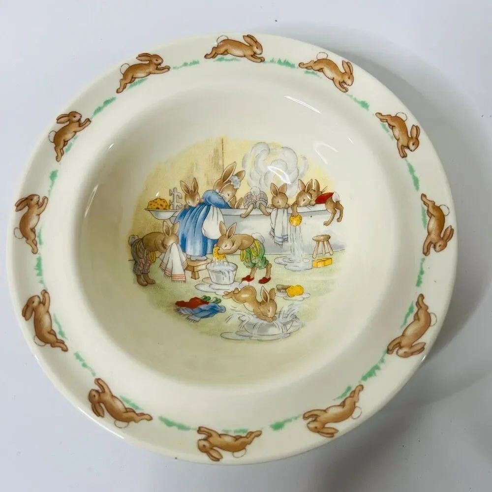Royal Doulton Bunnykins Bath Time Vintage Bowl Fine Bone China